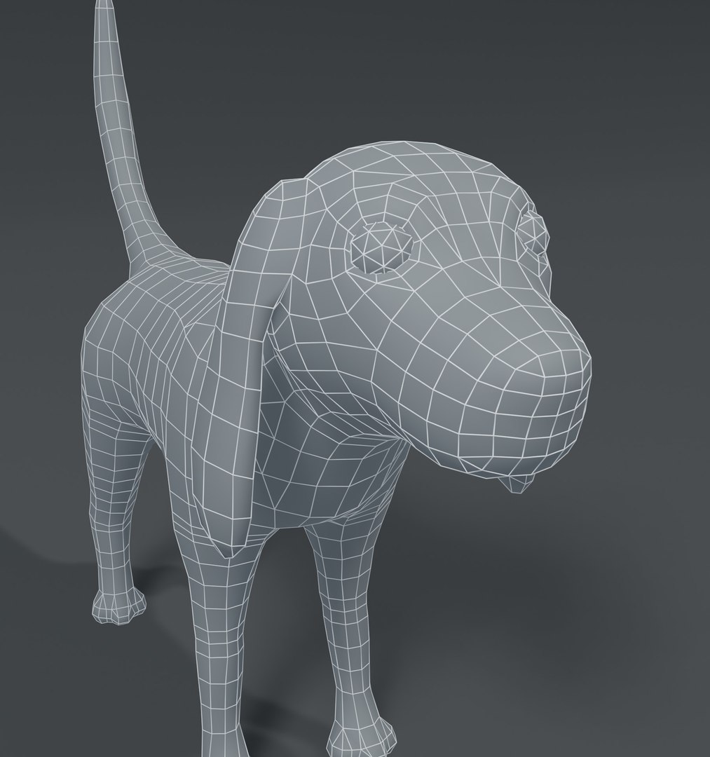 3D cartoon dog base mesh - TurboSquid 1539528