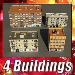 building 97-100 collections 3d 3ds