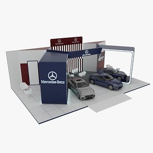 Car booth exhibition 3D model