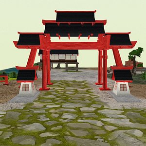 3d model village japan