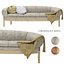 3D GUBI CROISSANT SOFA Leather sofa set  2 colors