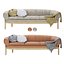 3D GUBI CROISSANT SOFA Leather sofa set  2 colors