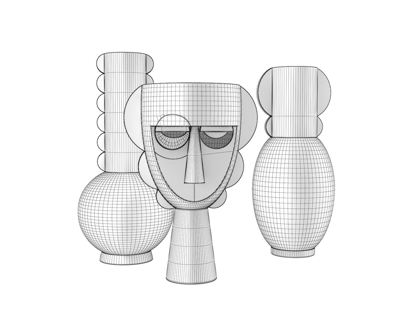 Ceramic Vases Set 5 3D model - TurboSquid 2161062