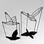 Flight Shadows - decore / sculpture by Artem Zakharchenko / two black birds free