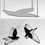 Flight Shadows - decore / sculpture by Artem Zakharchenko / two black birds free