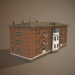 3d obj soviet apartment building