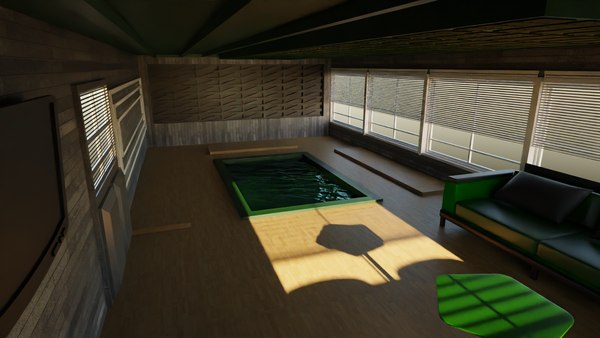 modelo 3d Interior de la casa de la piscina - TurboSquid 2159631