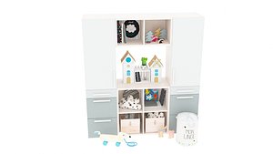 3D Child Closet Set 2 model
