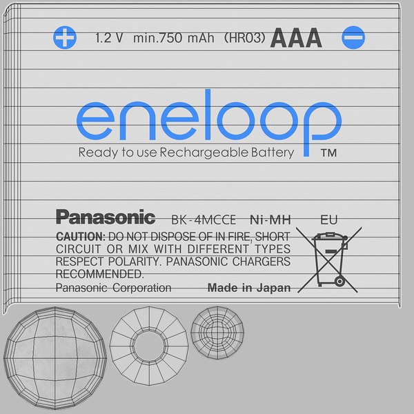Eneloop Battery AAA 3D model TurboSquid 1952308