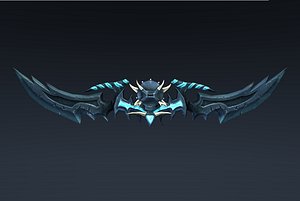 3D Double bladed sword bow