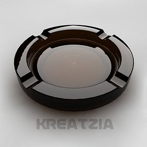 realistic dark glass ash 3ds