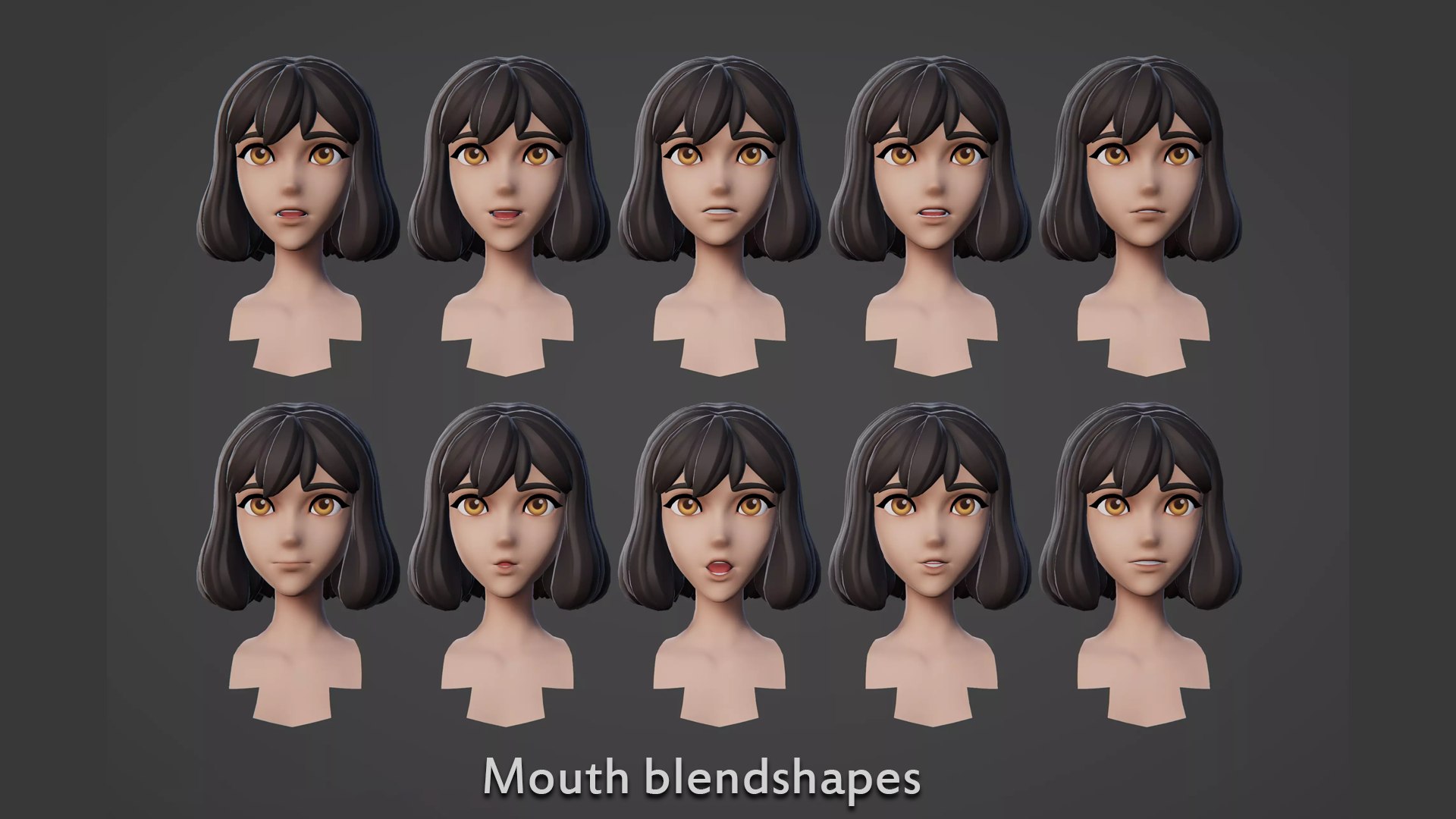 Stylized Moduler Anime Characters 3D Model - TurboSquid 2204854