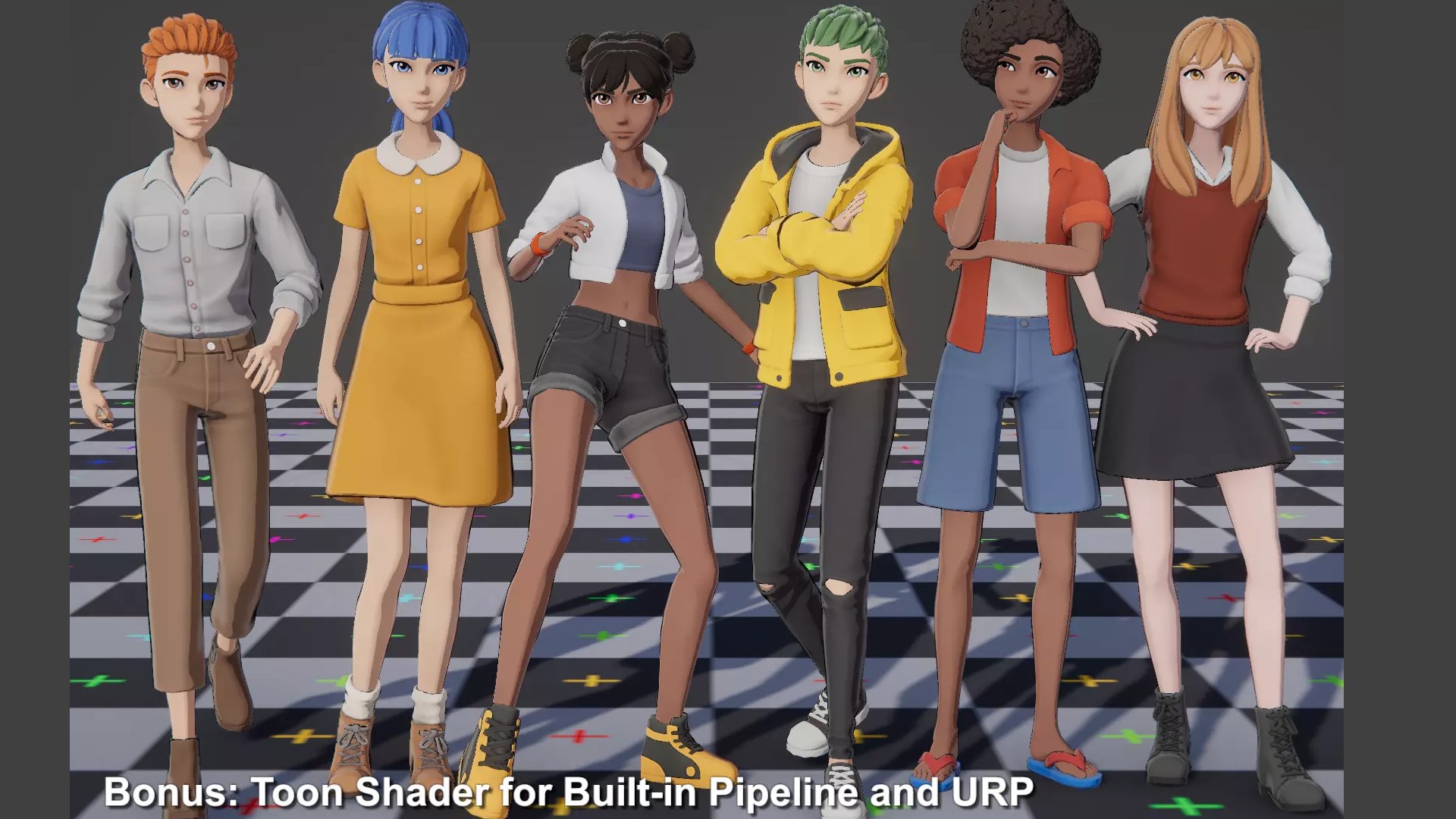 Stylized Moduler Anime Characters 3D Model - TurboSquid 2204854