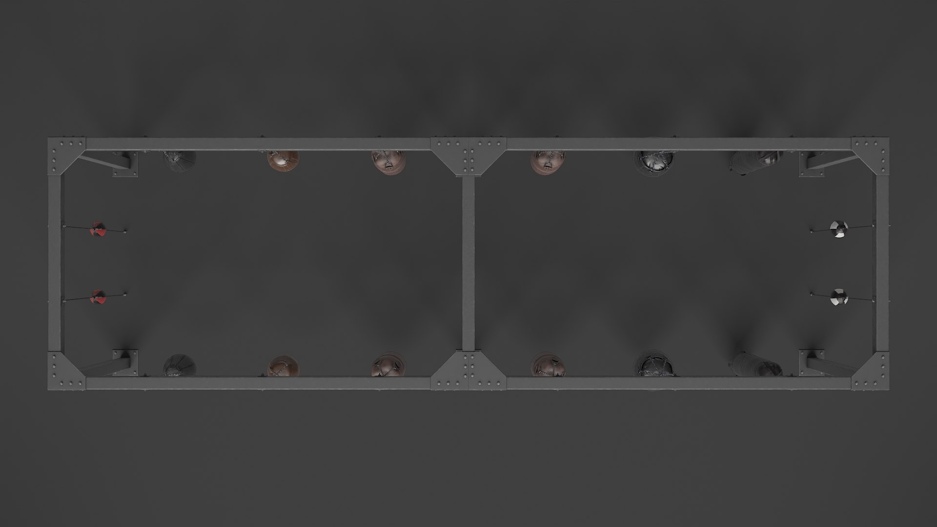 Metal Rack With Punching Bags 3D - TurboSquid 1930286