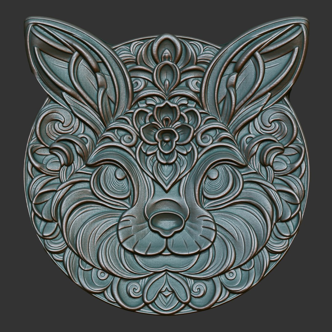 Rabbit - Chinese Zodiac Animal Basrelief 240703 - TurboSquid 2373925