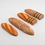3d model breads coffee deli