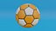Orangefarbener Fußball