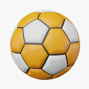 3D model Orange Soccer Ball