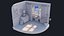 Isometric Teenagers room