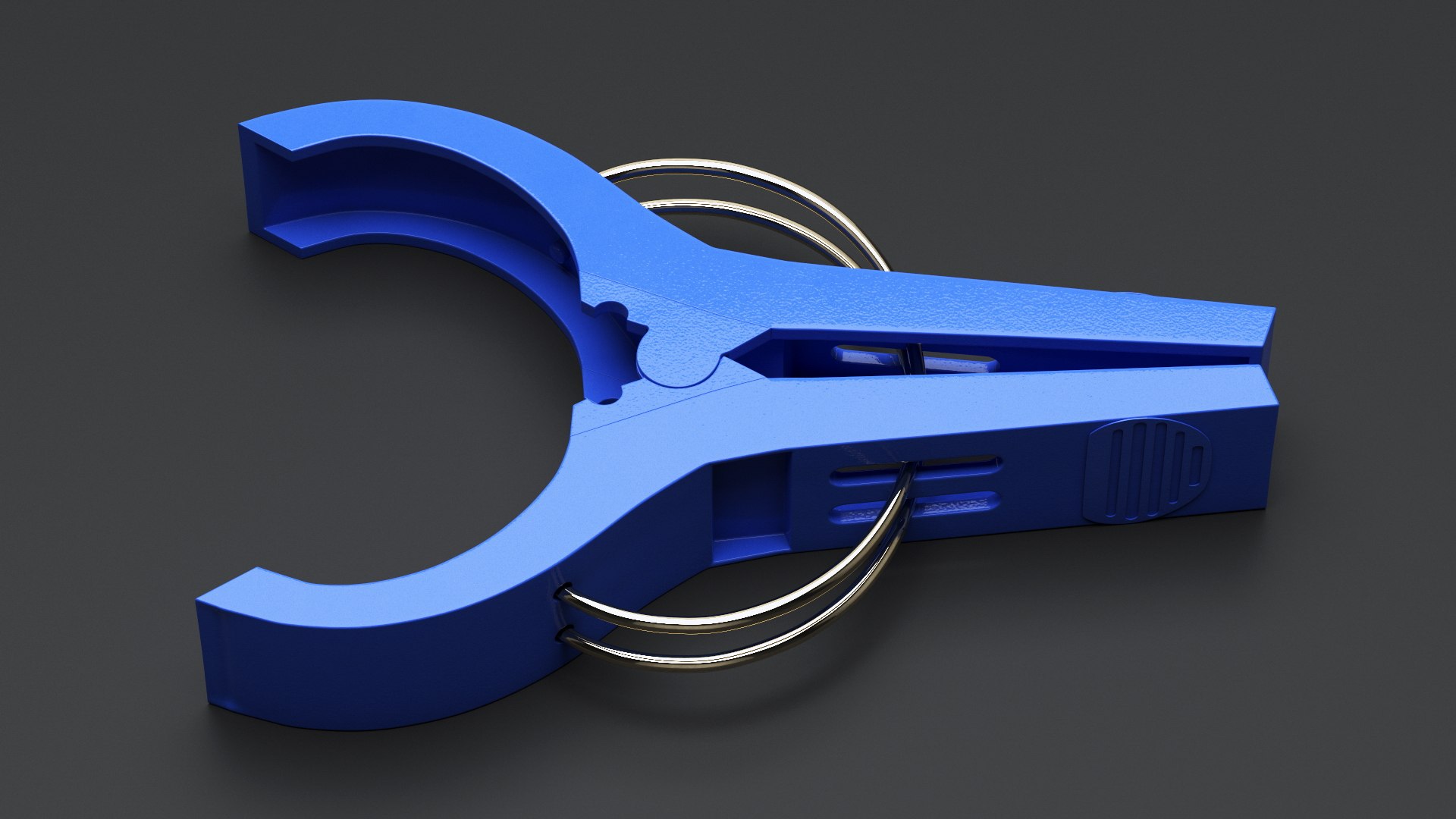 3D Plastic Clothes Pin Blue Open Model - TurboSquid 1995797