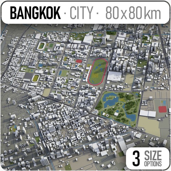 city area bangkok 3D model
