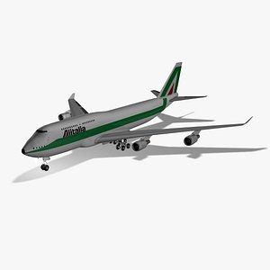 boeing 747 alitalia 3d c4d
