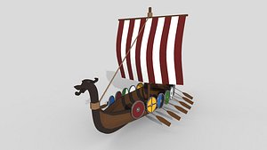 viking ship 3D