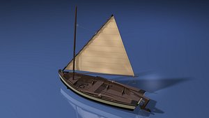 Wooden Sailboat Scale Model