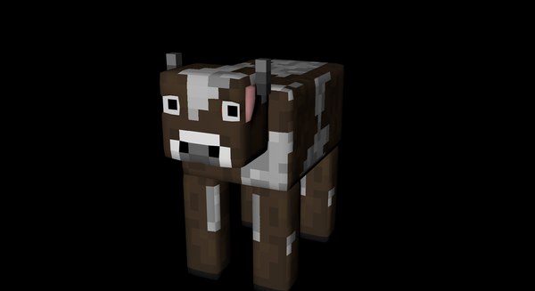 modelo 3d plataforma de la vaca de Minecraft - TurboSquid 729556