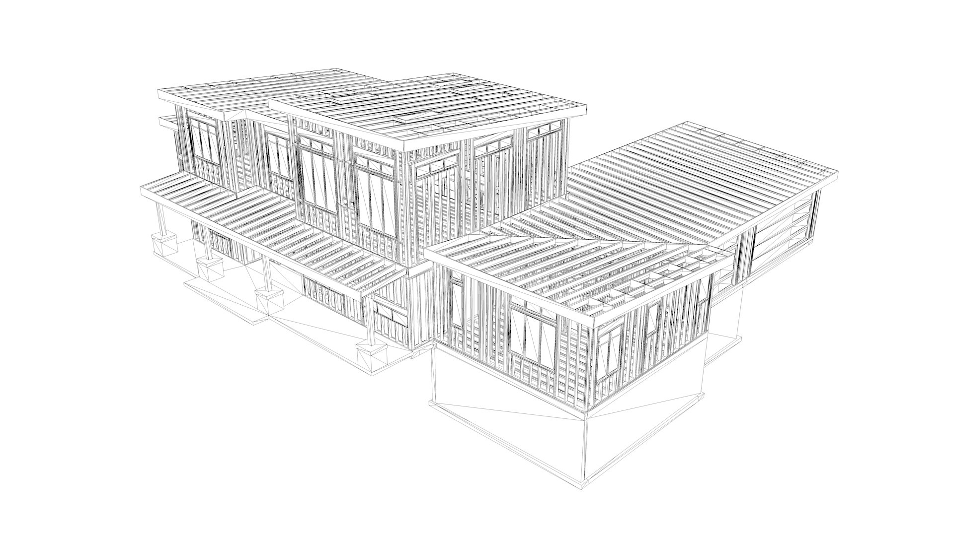 3D model House Framing vol 1 - TurboSquid 1974471
