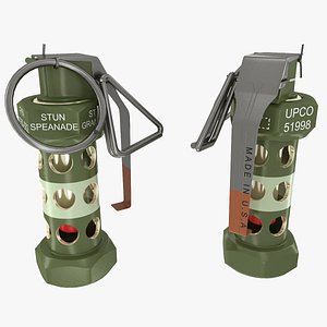 3D US stun grenade M84 model