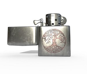 3D model realistic lighter zippo -