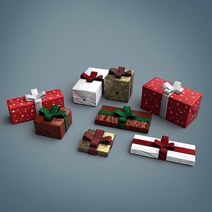 3D pbr christmas gift pack