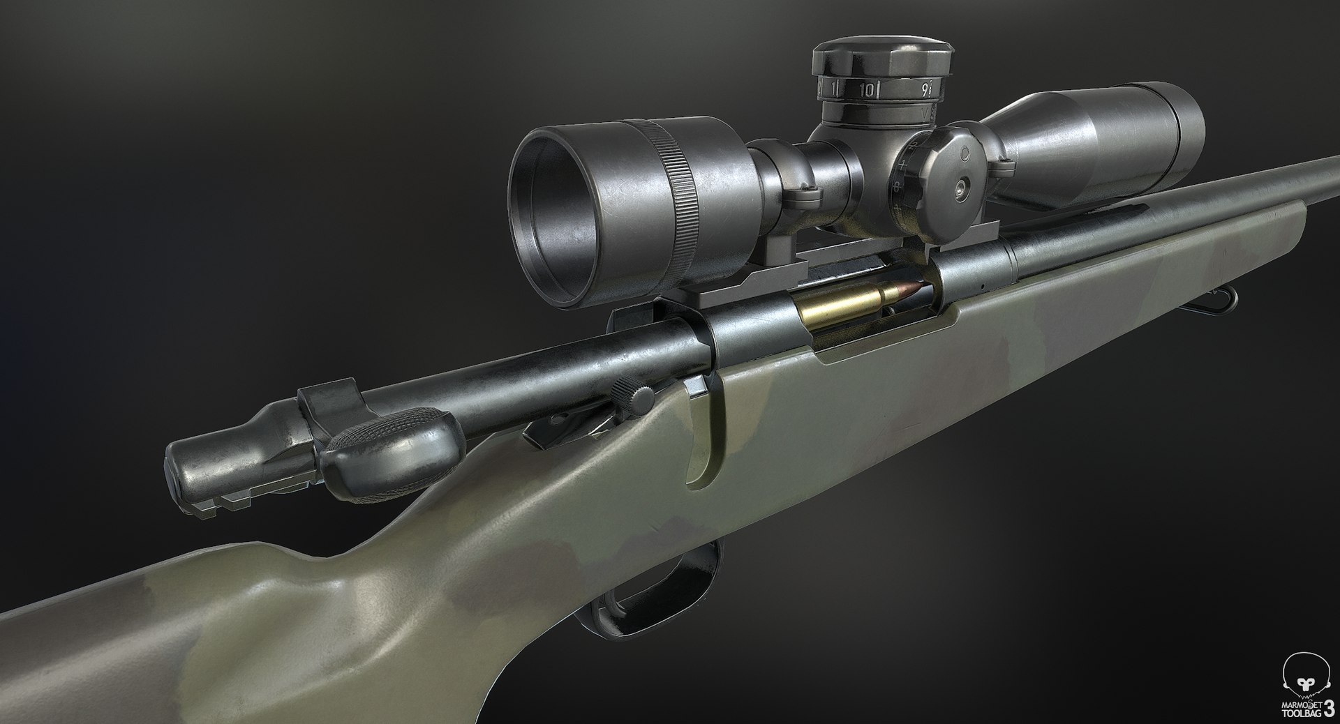 3D M40a1 Sniper Rifle Firearm Model - TurboSquid 1285195