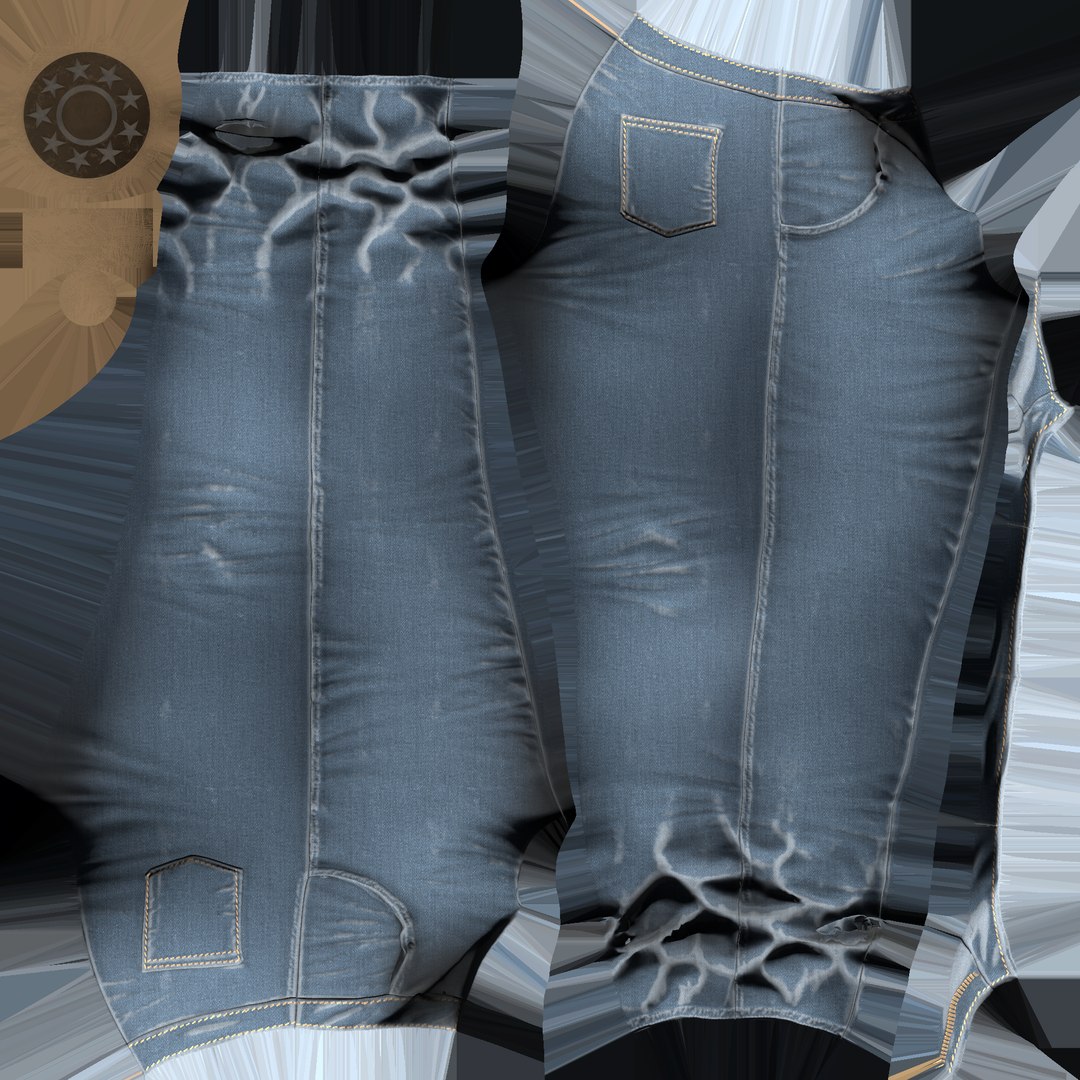 Open Front Jeans 3D model - TurboSquid 1934706