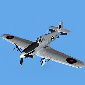 Hawker Hurricane MKII V04 3D