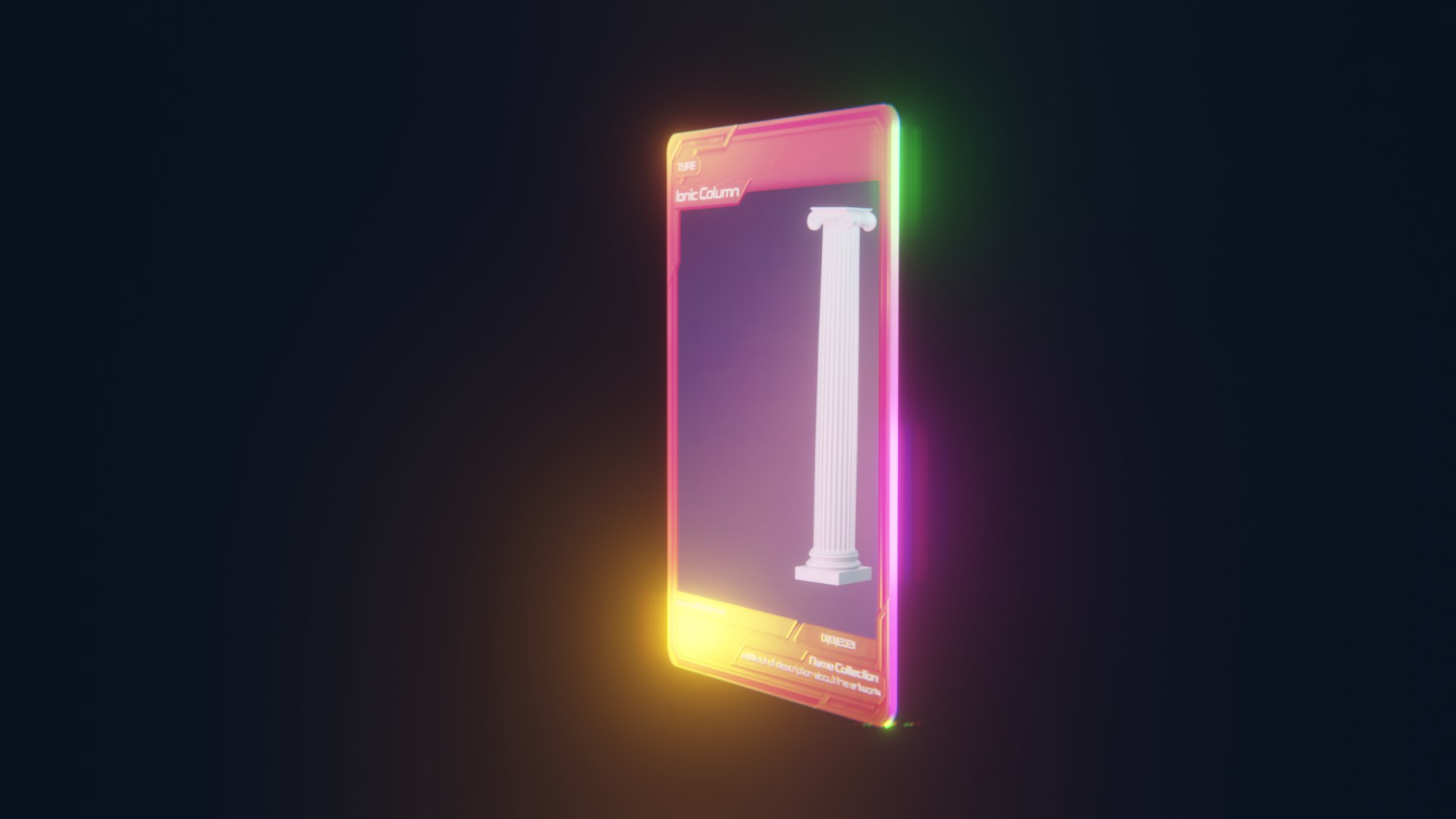 Infinite Background NFT Card Template - Animated in Blender 3D https://p.turbosquid.com/ts-thumb/Xj/7baP6T/Aa/render0003/png/1628511077/1920x1080/fit_q87/5a2ec7b267c21f7a8072568d59fc8d5ce7fc0a87/render0003.jpg