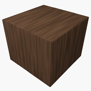 Low Poly Wooden Crate Game Ready PBR Unity Unreal 3D model