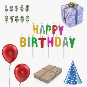 Happy Birthday 3D Models Collection