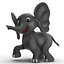 Cartoon Elephant Rigged