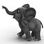 Cartoon Elephant Rigged