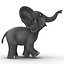 Cartoon Elephant Rigged