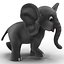 Cartoon Elephant Rigged