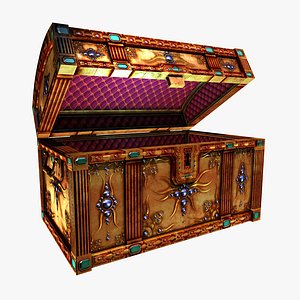 Treasure Chest 05 Gemstones On Pure Gold