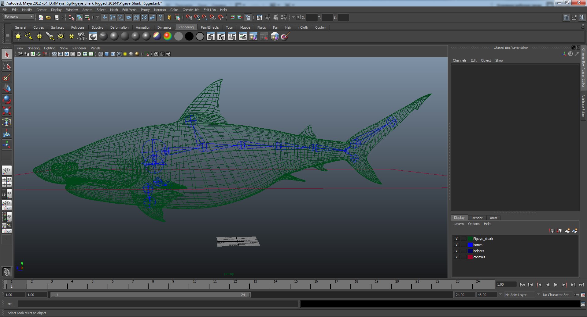 Rigged sharks 2 3D model - TurboSquid 1514035
