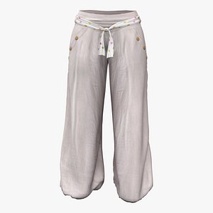 Boho Harem Pants 3D