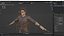 Modello 3D realistico del personaggio Oliver, animato da un personaggio animato.