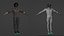 Modello 3D realistico del personaggio Oliver, animato da un personaggio animato.