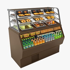 food merchandiser materials 3d model