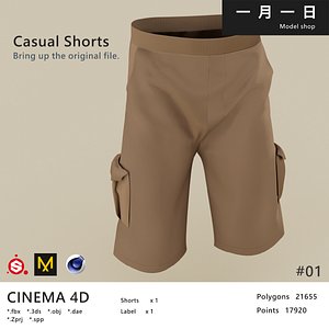 3D Casual Shorts